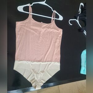 L'Agence Blush Pink Bodysuit Ford Rusting Brown NWT